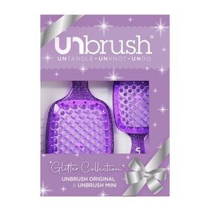 FHI Heat unbrush original & unbrush mini Glitter Gift Set Amethyst Lavender